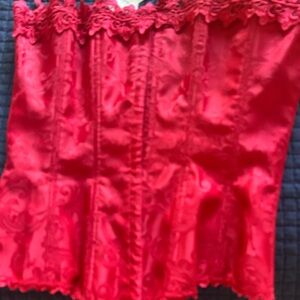 Elegant Red Lace Corset
